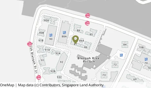 Location map of Blk 87 Telok Blangah Hts, a HDB resale block in Bukit Merah, Singapore