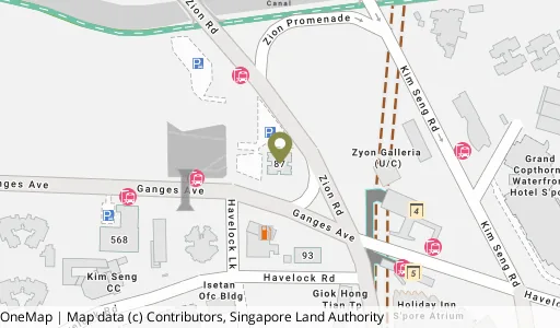 Location map of Blk 87 Zion Rd, a HDB resale block in Bukit Merah, Singapore