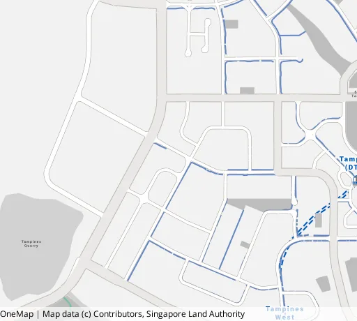 Map of the area around Blk 871B Tampines St 86 in Tampines, showing 400 m and 1 km rings and 2 primary schools within 1 km