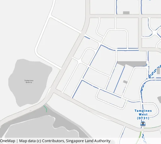 Map of the area around Blk 876A Tampines Ave 8 in Tampines, showing 400 m and 1 km rings and 2 primary schools within 1 km