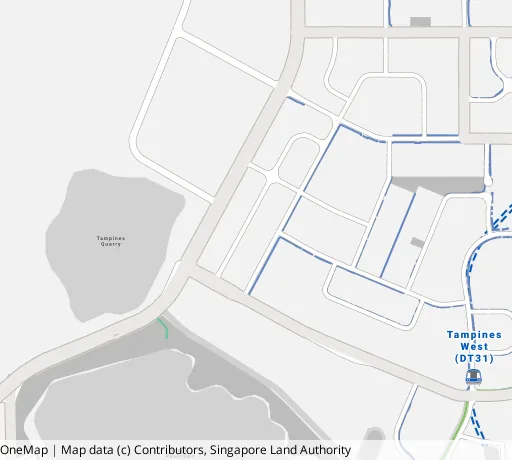 Map of the area around Blk 879A Tampines Ave 8 in Tampines, showing 400 m and 1 km rings and 2 primary schools within 1 km