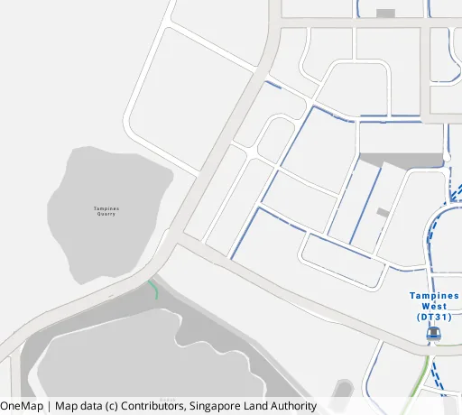 Map of the area around Blk 879B Tampines Ave 8 in Tampines, showing 400 m and 1 km rings and 2 primary schools within 1 km