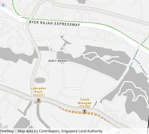 Map of the area around Blk 88 Telok Blangah Hts in Bukit Merah, showing 400 m and 1 km rings and 1 primary school within 1 km