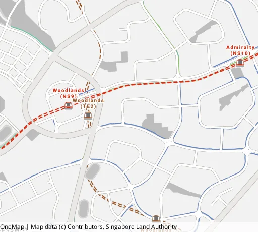 Map of the area around Blk 895A Woodlands Dr 50 in Woodlands, showing 400 m and 1 km rings and 7 primary schools within 1 km
