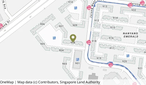 Location map of Blk 908 Jurong West St 91, a HDB resale block in Jurong West, Singapore
