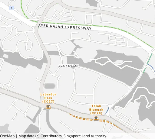 Map of the area around Blk 90A Telok Blangah St 31 in Bukit Merah, showing 400 m and 1 km rings and 1 primary school within 1 km