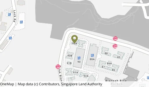 Location map of Blk 90A Telok Blangah St 31, a HDB resale block in Bukit Merah, Singapore