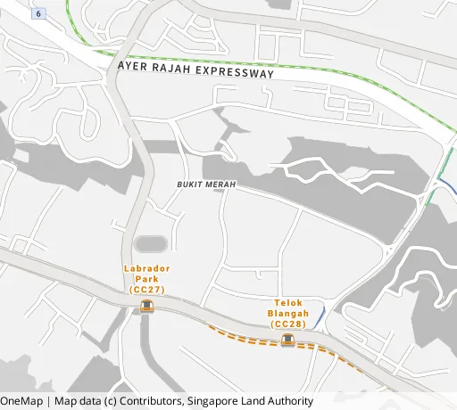 Map of the area around Blk 90B Telok Blangah St 31 in Bukit Merah, showing 400 m and 1 km rings and 1 primary school within 1 km