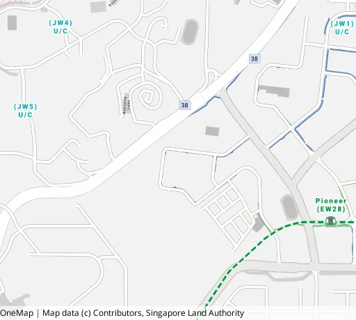 Map of the area around Blk 914 Jurong West St 91 in Jurong West, showing 400 m and 1 km rings and 1 primary school within 1 km