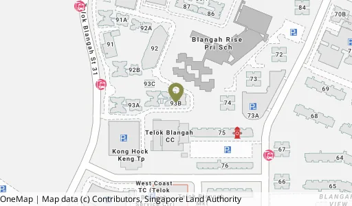 Location map of Blk 93B Telok Blangah St 31, a HDB resale block in Bukit Merah, Singapore