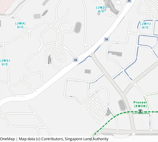 Map of the area around Blk 940 Jurong West St 91 in Jurong West, showing 400 m and 1 km rings and 1 primary school within 1 km