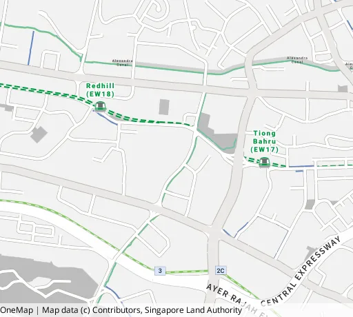 Map of the area around Blk 95A Henderson Rd in Bukit Merah, showing 400 m and 1 km rings and 3 primary schools within 1 km