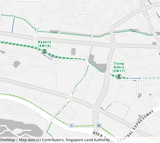 Map of the area around Blk 95B Henderson Rd in Bukit Merah, showing 400 m and 1 km rings and 3 primary schools within 1 km