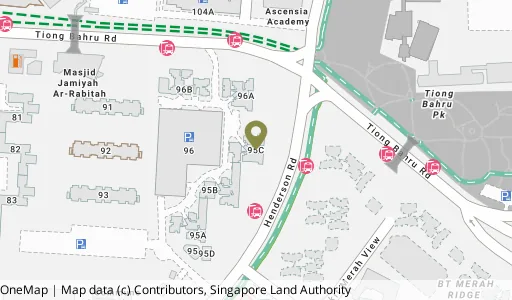 Location map of Blk 95C Henderson Rd, a HDB resale block in Bukit Merah, Singapore