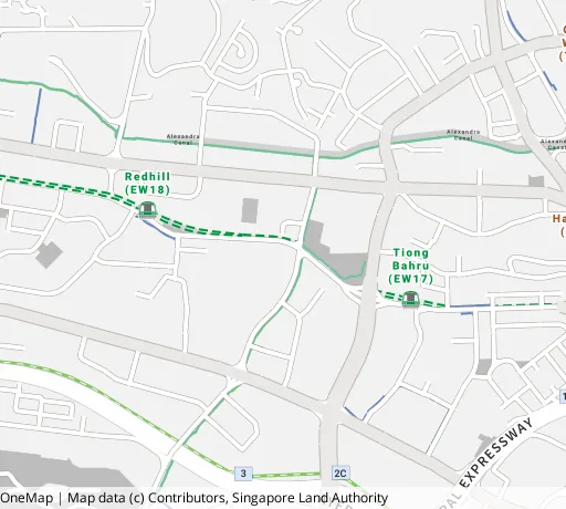 Map of the area around Blk 96A Henderson Rd in Bukit Merah, showing 400 m and 1 km rings and 3 primary schools within 1 km