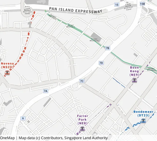 Map of the area around Blk 99 Whampoa Dr in Kallang/Whampoa, showing 400 m and 1 km rings and 3 primary schools within 1 km