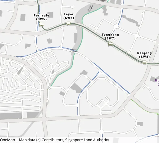 Map of the area around Blk 997C Buangkok Cres in Hougang, showing 400 m and 1 km rings and 4 primary schools within 1 km
