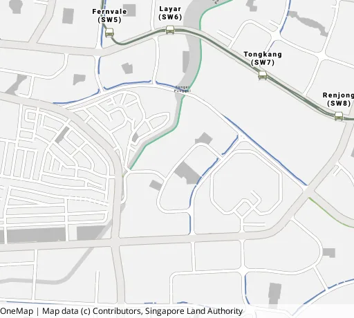 Map of the area around Blk 998B Buangkok Cres in Hougang, showing 400 m and 1 km rings and 3 primary schools within 1 km