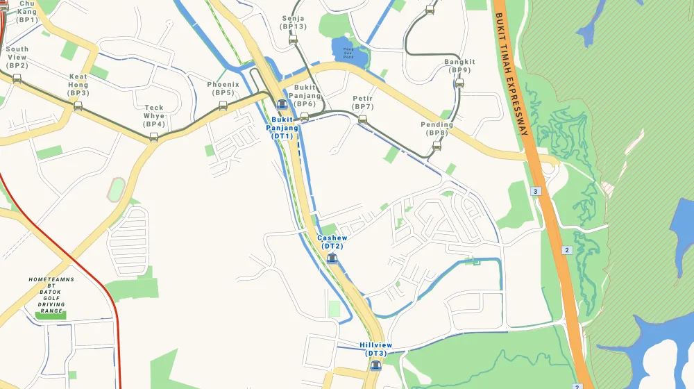 Map of the area around Hazel Park Condominium in Bukit Batok, showing 400 m and 1 km rings and 3 primary schools within 1 km