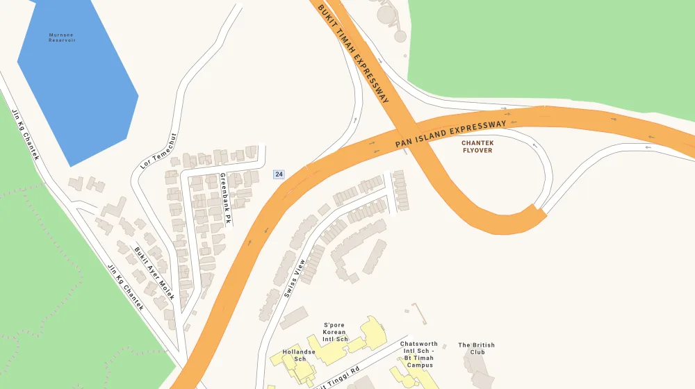 Location map of La Suisse, a condominium in Novena, Singapore