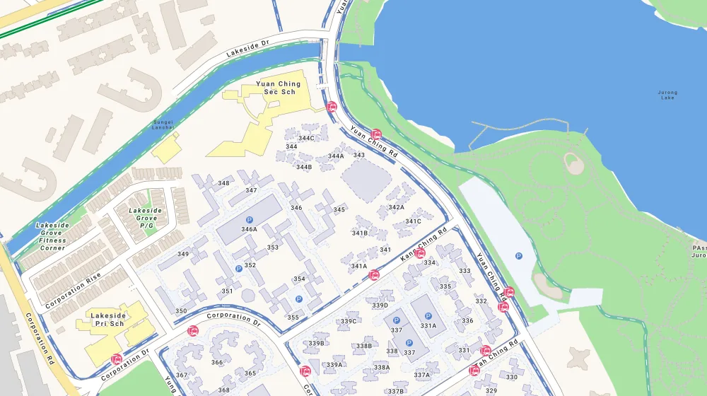 Location map of Lakeside View, a bto project in Jurong West, Singapore