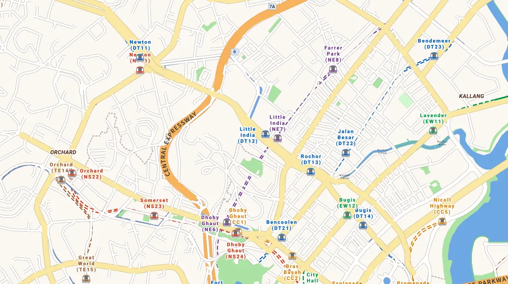 Map of the area around Mackenzie 88 in Orchard, showing 400 m and 1 km rings and 3 primary schools within 1 km