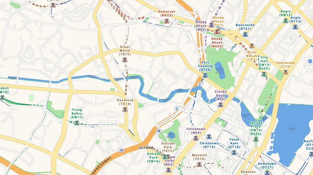 Map of the area around Robertson 100 in Orchard, showing 400 m and 1 km rings and 1 primary school within 1 km