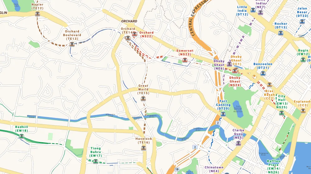 Map of the area around Rv Altitude in Orchard, showing 400 m and 1 km rings and 1 primary school within 1 km
