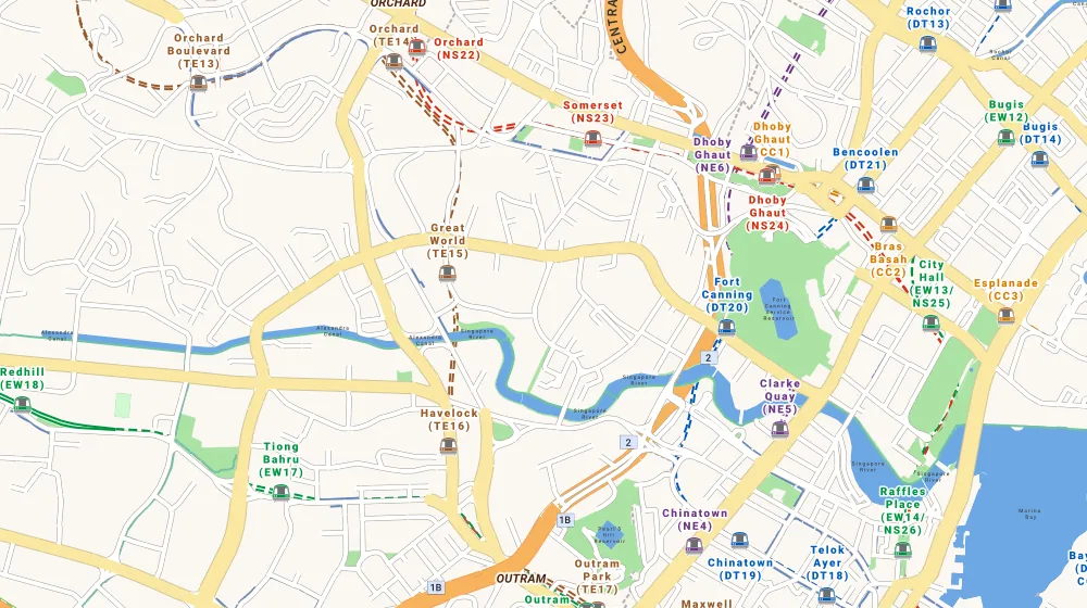 Map of the area around Starlight Suites in Orchard, showing 400 m and 1 km rings and 1 primary school within 1 km