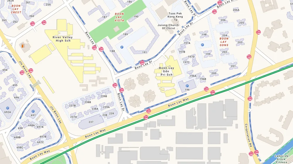 Location map of Summerdale, an executive condominium in Jurong, Singapore