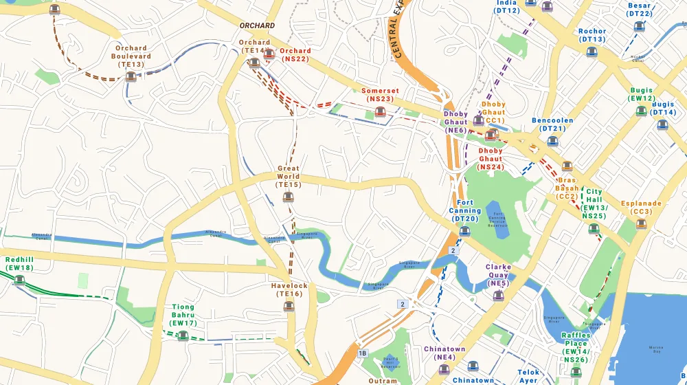 Map of the area around The Regalia in Orchard, showing 400 m and 1 km rings and 1 primary school within 1 km